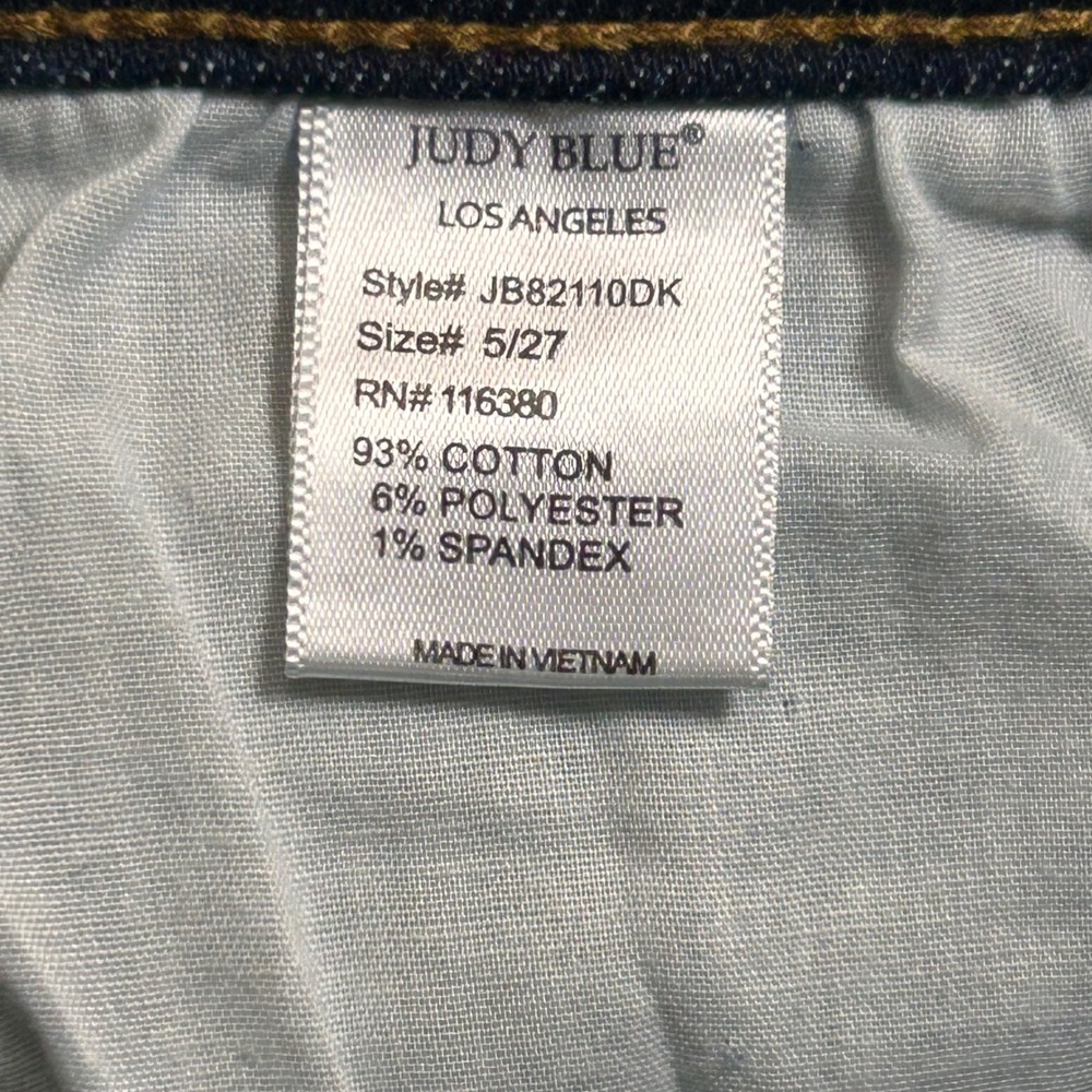 Judy Blue Skinny Fit Dark Wash Denim Jeans JB82110DK Womens Size 5/27 - Picture 7 of 11